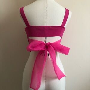 Zara hot pink blouse